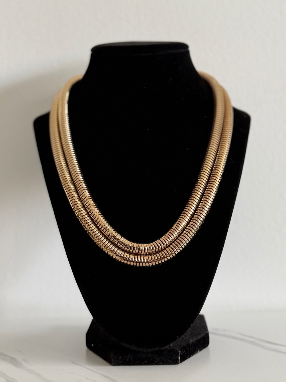 Vintage Gold Snake Chain Necklace